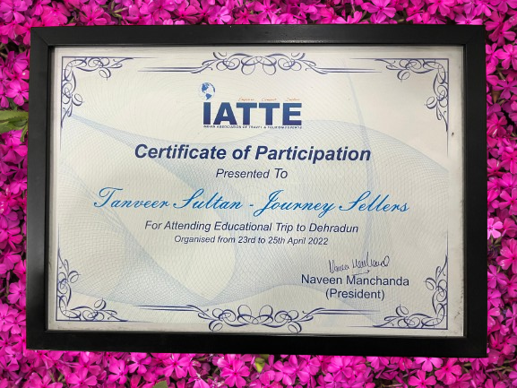 IATTE Certificate of Participation 